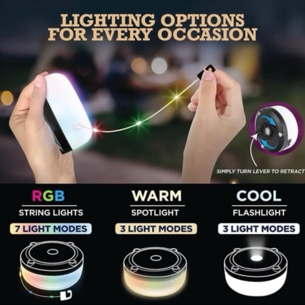 ⚡️Bell + Howell Retractable Pocket String Lights - Picture 6 of 9